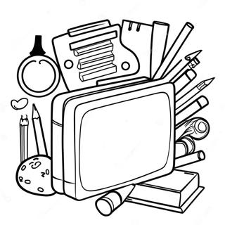 School Supplies Coloring Page | School Supplies coloring page