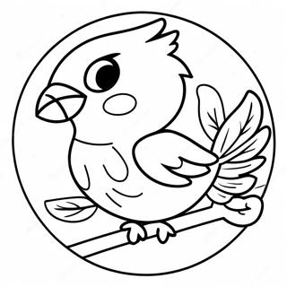 Louisville Cardinal Logo Coloring Page | Louisville Cardinal coloring page
