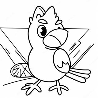Louisville Cardinal Mascot Coloring Page | Louisville Cardinal coloring page
