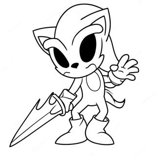 Excalibur Sonic Coloring Page | Excalibur Sonic coloring page