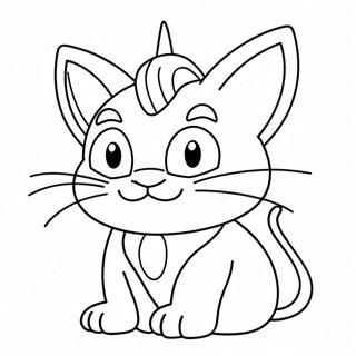 Meowth Coloring Page | Meowth coloring page