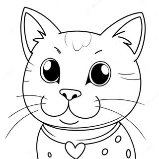 Pop Cat Coloring Page | Pop Cat coloring page