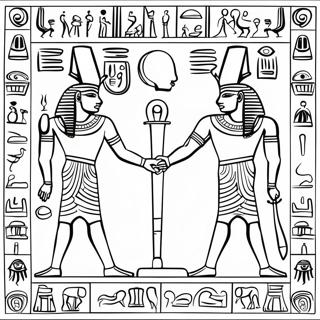 Ancient Egyptian Hieroglyphs Coloring Page | World History coloring page