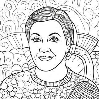 Vibrant Alma Thomas Inspired Coloring Page | Alma Thomas coloring page