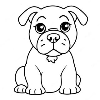 American Bulldog Puppy Coloring Page | American Bulldog coloring page