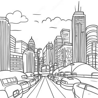 Paisaje Urbano Páginas para Colorear