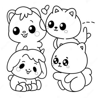 Cute CH Characters Coloring Page | CH coloring page