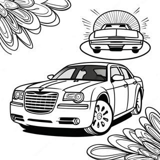 Chrysler 300 Sports Sedan Coloring Page | Chrysler 300 coloring page