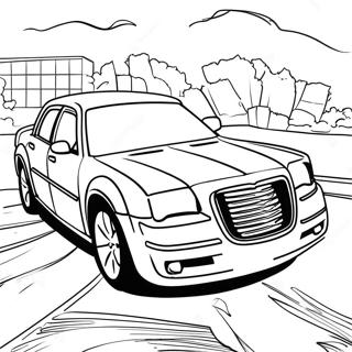 Chrysler 300 Luxury Car Coloring Page | Chrysler 300 coloring page