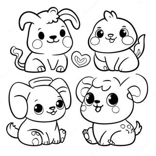 Cute Animal Preschoolers Coloring Page | for Preschoolers coloring page
