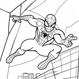 Web-Slinging Spiderman Coloring Page | Homecoming Spiderman coloring page