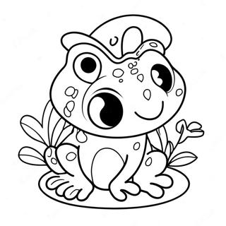 Sweet Frog Coloring Page | Sweet Frog coloring page