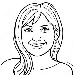 Smiling Realistic Face Coloring Page | Realistic Face coloring page
