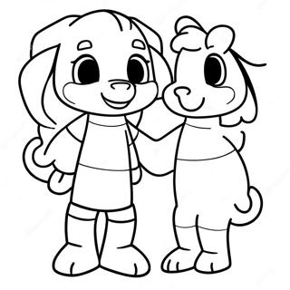 Chara and Asriel Coloring Page | Undertale coloring page