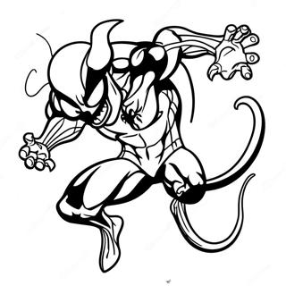 Venom Sonic in Action Coloring Page | Venom Sonic coloring page