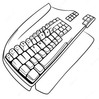 Keyboard Coloring Page | Keyboard coloring page