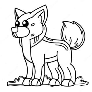 Minecraft Wolf Coloring Page | Minecraft Wolf coloring page