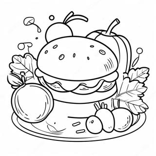 Simple Food Coloring Page | Simple Food coloring page