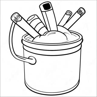 Paint Bucket Clipart Coloring Page | Paint Bucket Clipart coloring page