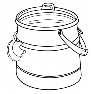 Colorful Paint Bucket Clipart Coloring Page | Paint Bucket Clipart coloring page
