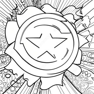 Dynamic Superhero Emblem Coloring Page | Superhero Logo coloring page