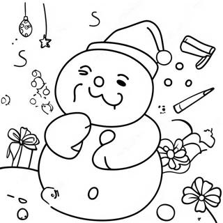 Page à colorier de remerciement de Noël | Page de coloriage Merci de Noël