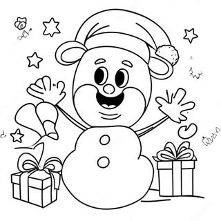 Page à colorier de remerciement de Noël joyeuse | Page de coloriage Merci de Noël