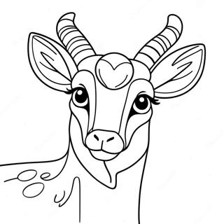 Antelope Coloring Page | Antelope coloring page