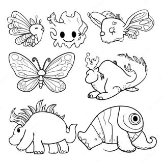 Mythomorphia Fantasy Creatures Coloring Page | Mythomorphia coloring page