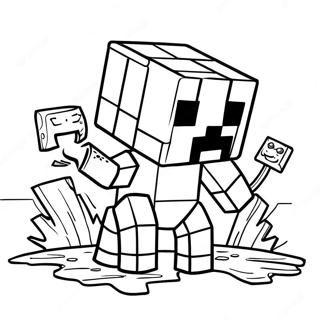 Minecraft Mutant Creeper Coloring Page | Minecraft Mutant Creeper coloring page