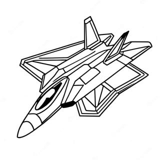 F22 Fighter Jet in Flight Coloring Page | F22 Fighter Jet coloring page