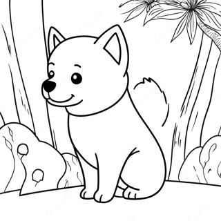 Shiba Inu Coloring Page | Shiba Inu coloring page