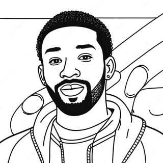 Brent Faiyaz Coloring Page | Brent Faiyaz coloring page