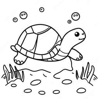Cute Baby Sea Turtle Coloring Page | Realistic Sea Turtle coloring page