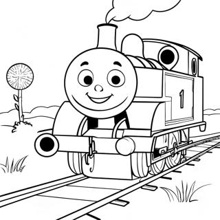 Färgglad Thomas Tåget Målarbild | Thomas och vänner All Engines Go målarbild
