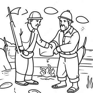Fishers of Men Coloring Page | Fishers of Men coloring page