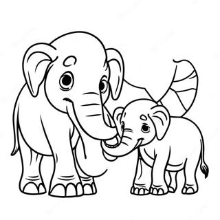 Mammoth Family Coloring Page | Ice Age coloring page