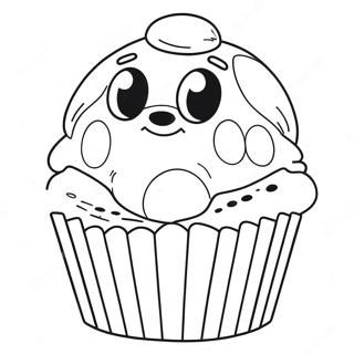 Bluey Muffin Coloring Page | Bluey Muffin coloring page