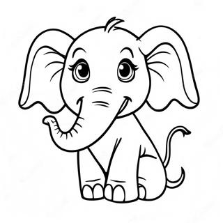 E is for Elephant Coloring Page | E is for Elephant coloring page