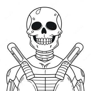 Skull Trooper Coloring Page | Skull Trooper coloring page