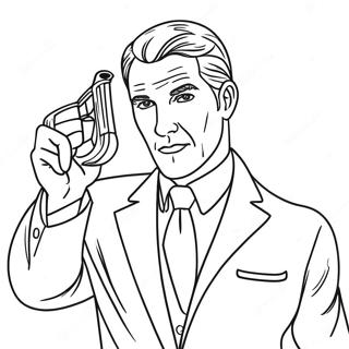 Secret Agent Coloring Page | Secret Agent coloring page