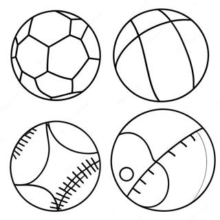 Sports Balls Coloring Page | Sports Balls coloring page