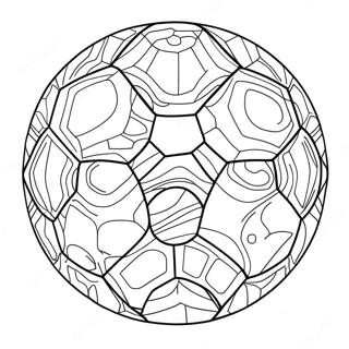 Colorful Soccer Ball Coloring Page | Sports Balls coloring page