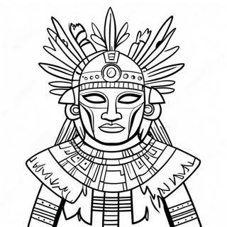 Kachina Doll Traditional Coloring Page | Kachina Doll coloring page