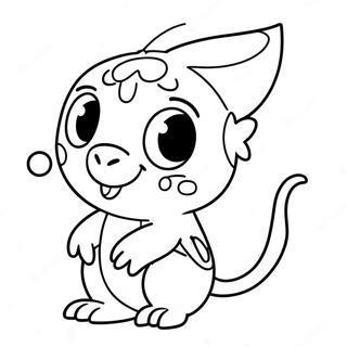 Cute Sobble with Big Eyes Coloring Page | Sobble coloring page