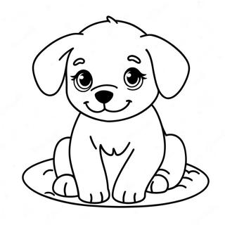 Niedlicher Baby-Welpe Ausmalbild | Baby Welpe Ausmalbild