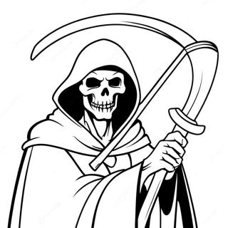 Grim Reaper Coloring Page | Grim Reaper coloring page