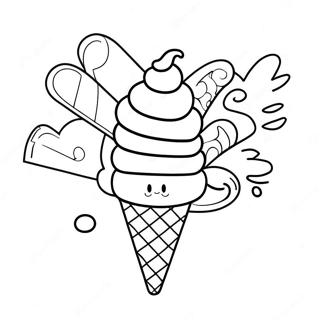 Ice Cream Cone Coloring Page | Ice Scream coloring page