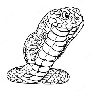 Colorful Viper Slithering Coloring Page | Viper coloring page