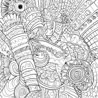 Colorful African Patterns Coloring Page | African coloring page